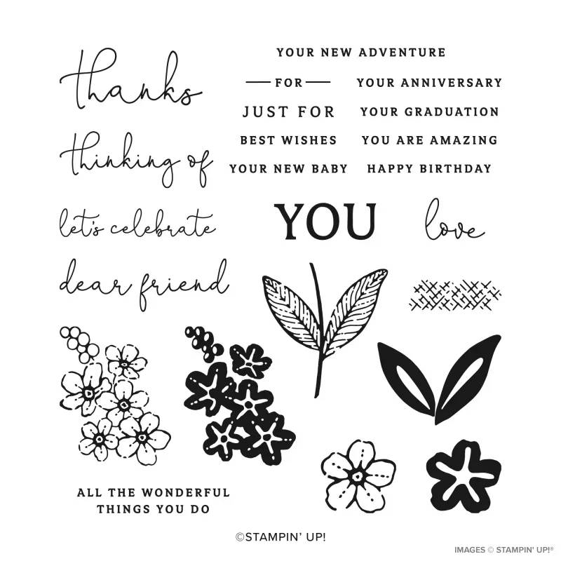 Sentimental Park Photopolymer Stamp Set (English)