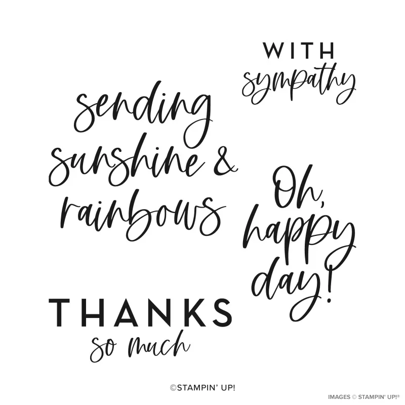 Kindest Expressions Cling Stamp Set (English)