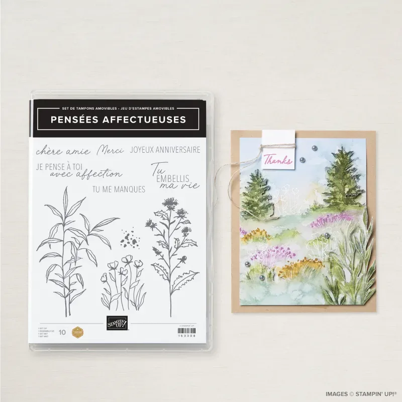 PensÉes Affectueuses Cling Stamp Set (French)