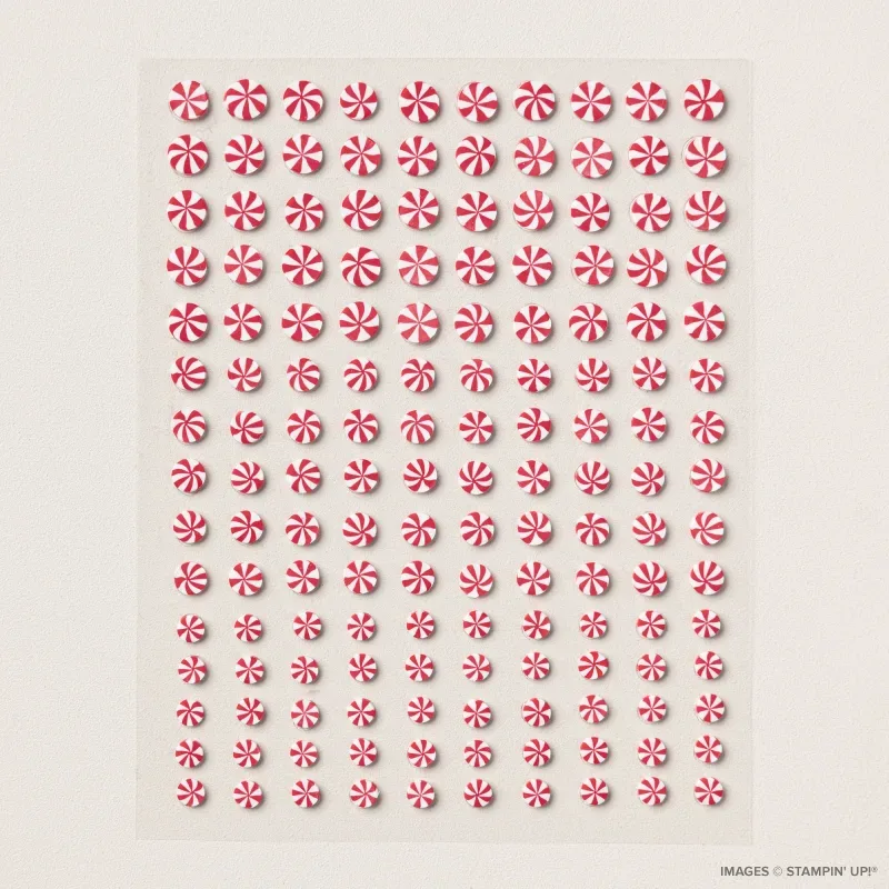 Real Red & White Adhesive-Backed Peppermints