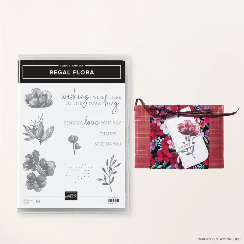 Regal Flora Cling Stamp Set (English)