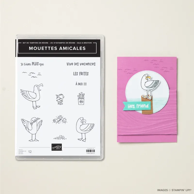 Mouettes Amicales Photopolymer Stamp Set (French)