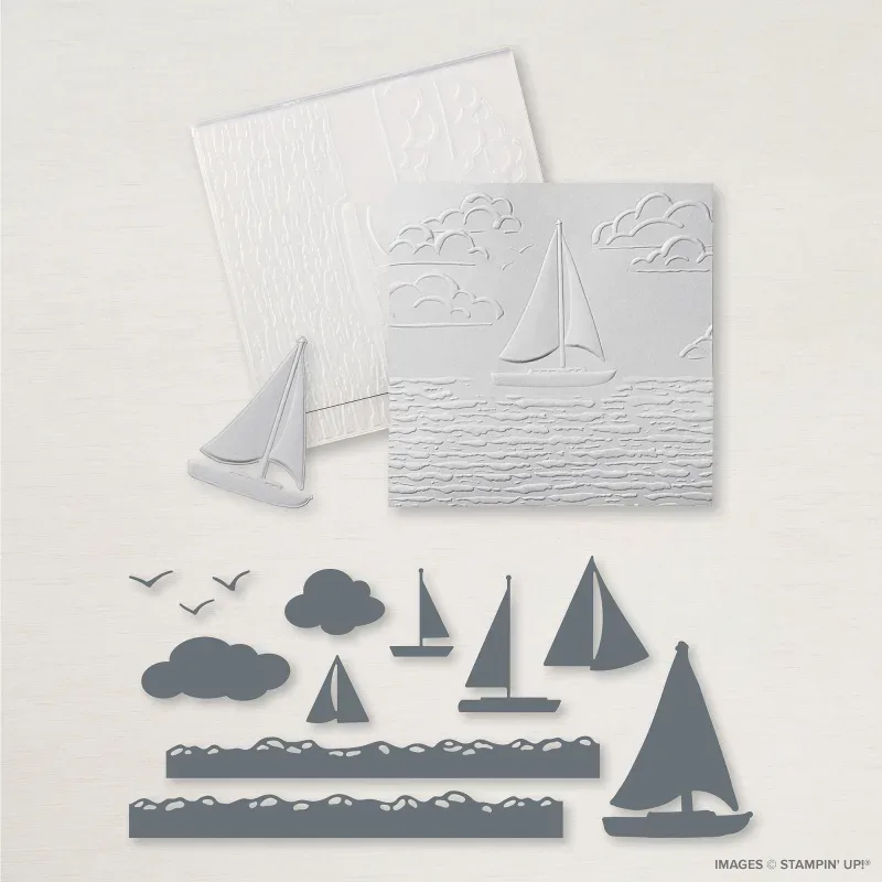 Sunrise Sailing Hybrid Embossing Folder