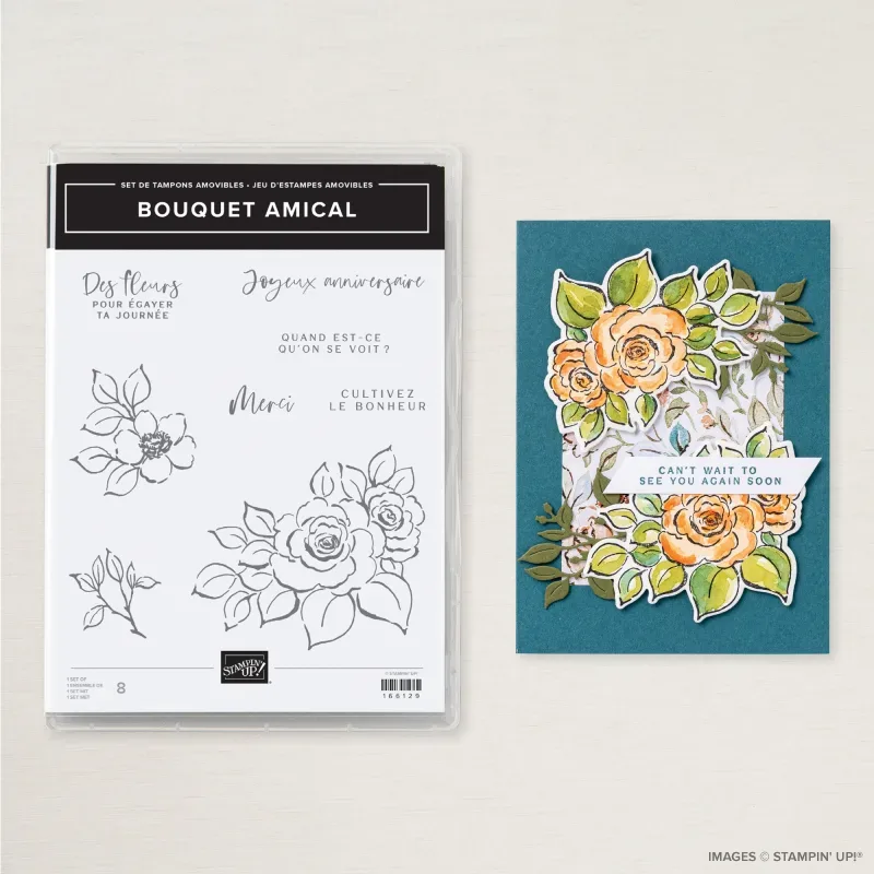 Bouquet Amical Cling Stamp Set (French)