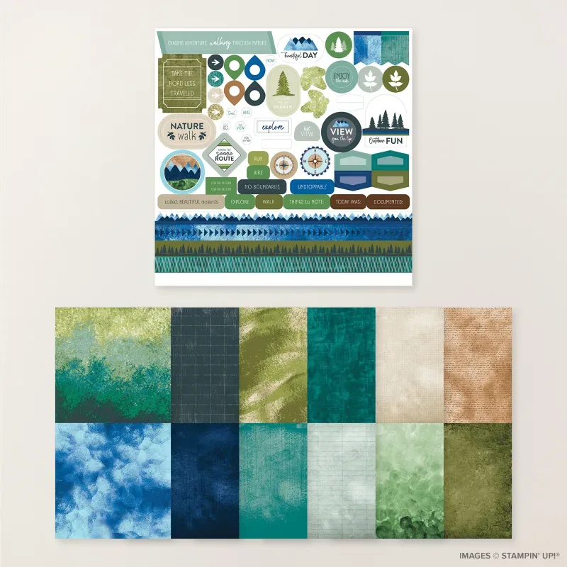 Nature Walk Designer Series Paper & Sticker Sheet (English)