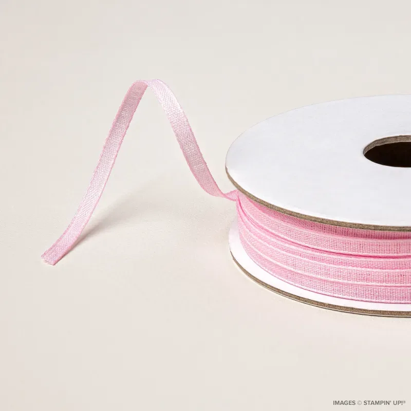 Bubble Bath 1/8" Faux Linen Ribbon