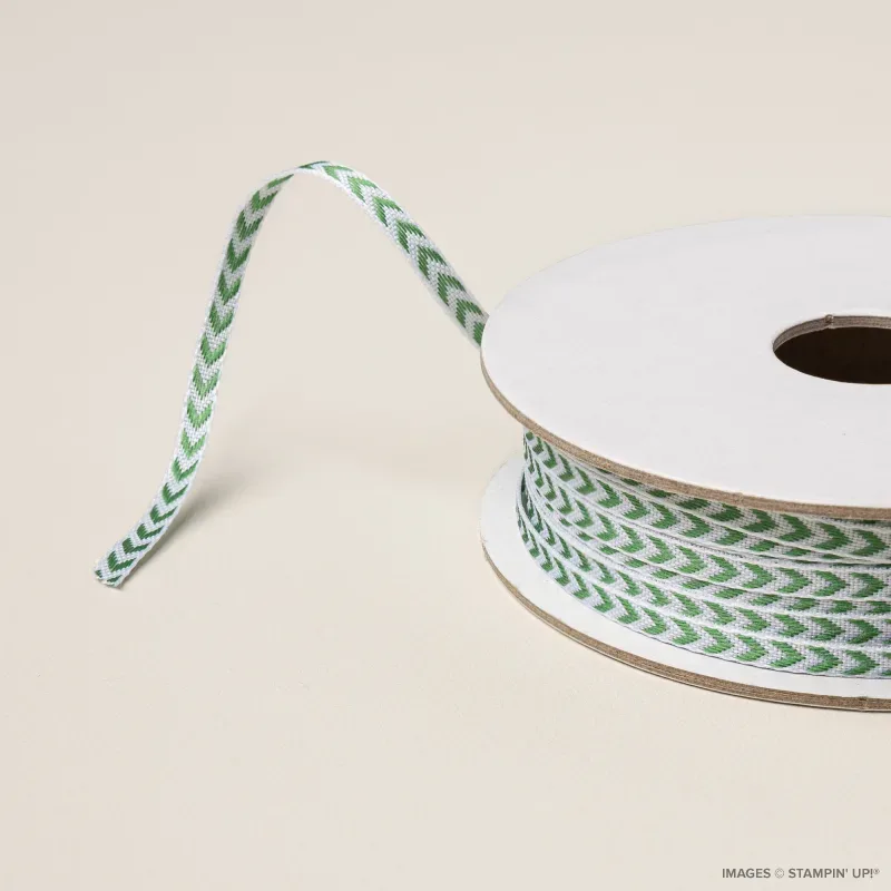 Garden Green 1/8" Chevron Ribbon