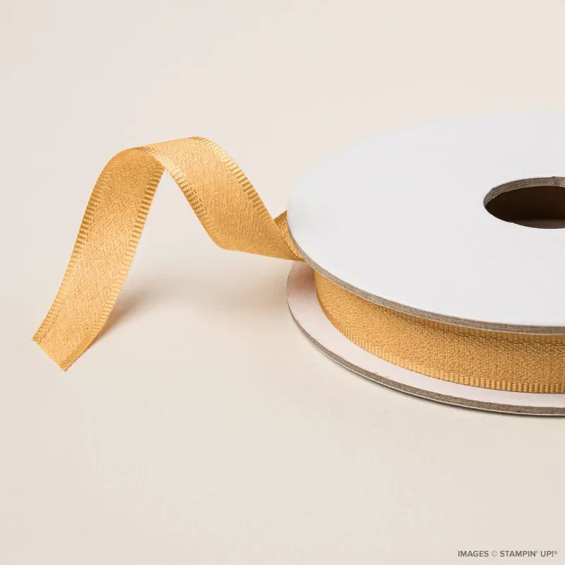 Golden Glow 3/8" Bordered Ribbon