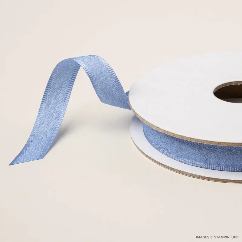 Hydrangea Hue 3/8" Bordered Ribbon