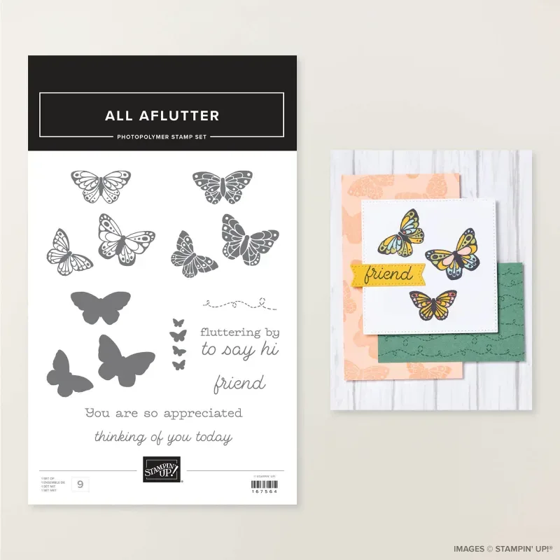 All Aflutter Photopolymer Stamp Set (English)