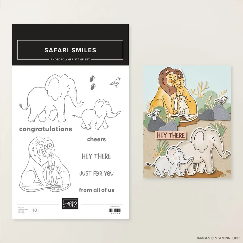 Safari Smiles Photopolymer Stamp Set (English)