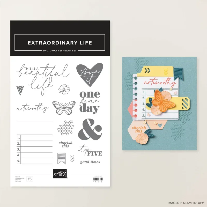 Extraordinary Life Photopolymer Stamp Set (English)