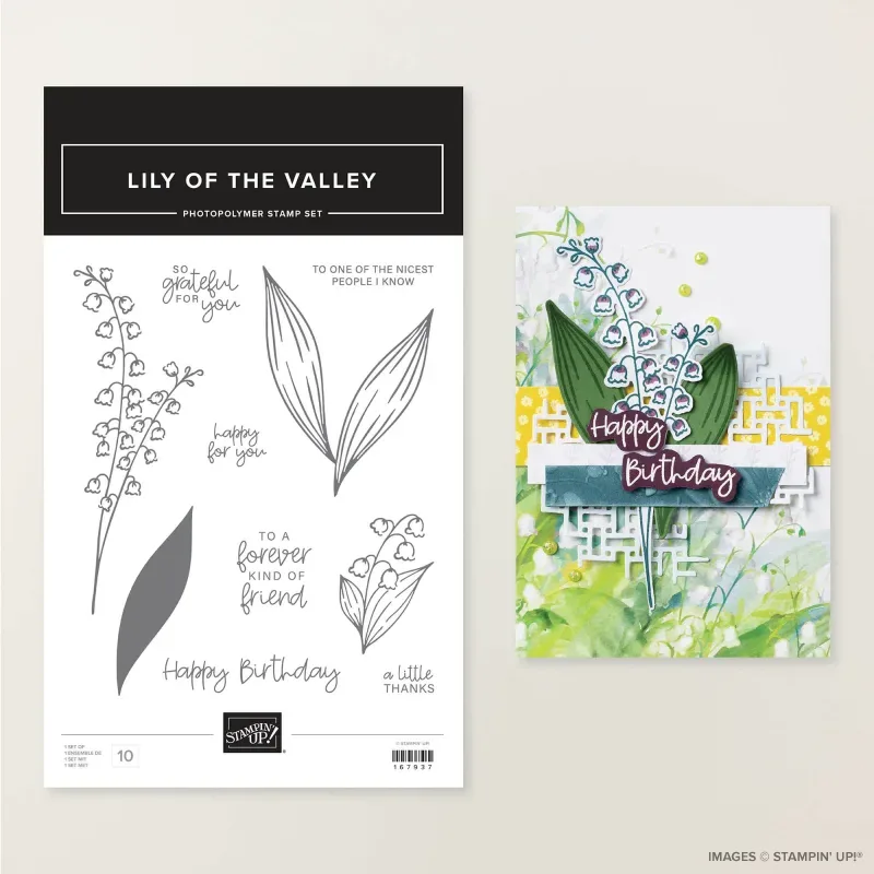 Lily of the Valley Photopolymer Stamp Set (English)