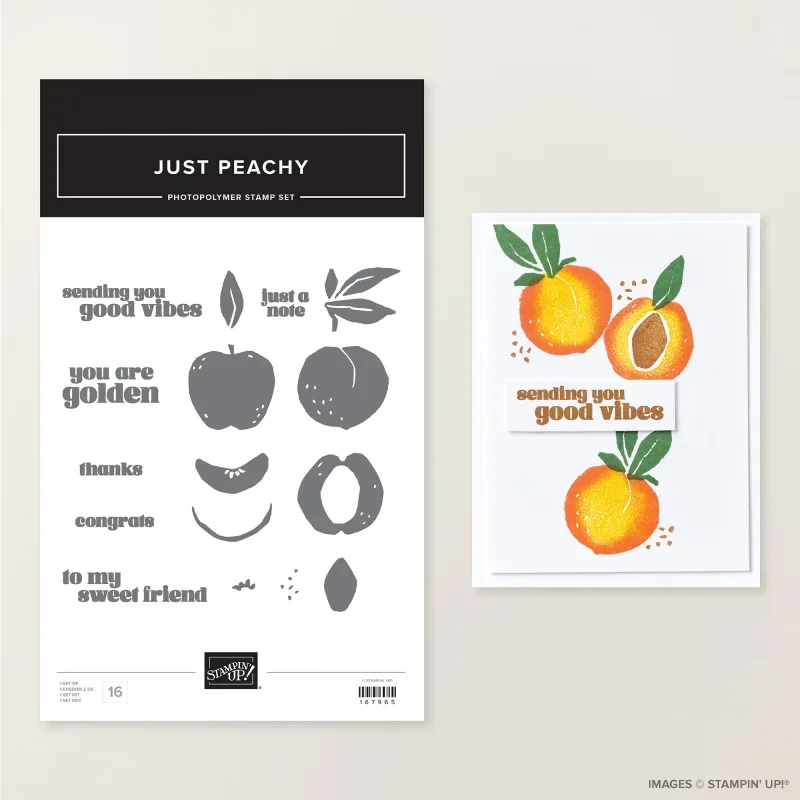 Just Peachy Photopolymer Stamp Set (English)