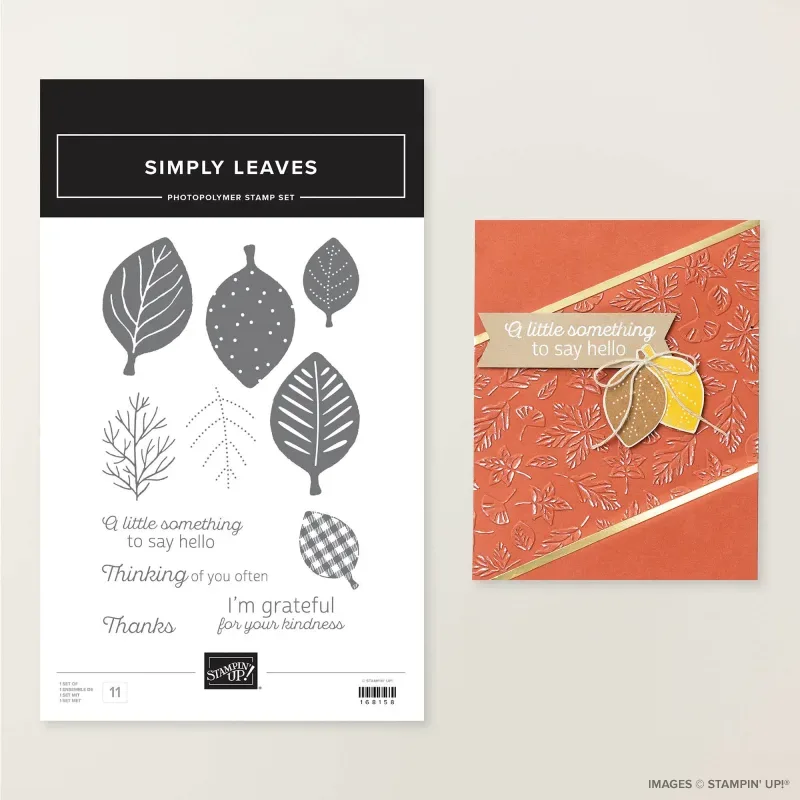 Simply Leaves Photopolymer Stamp Set (English)