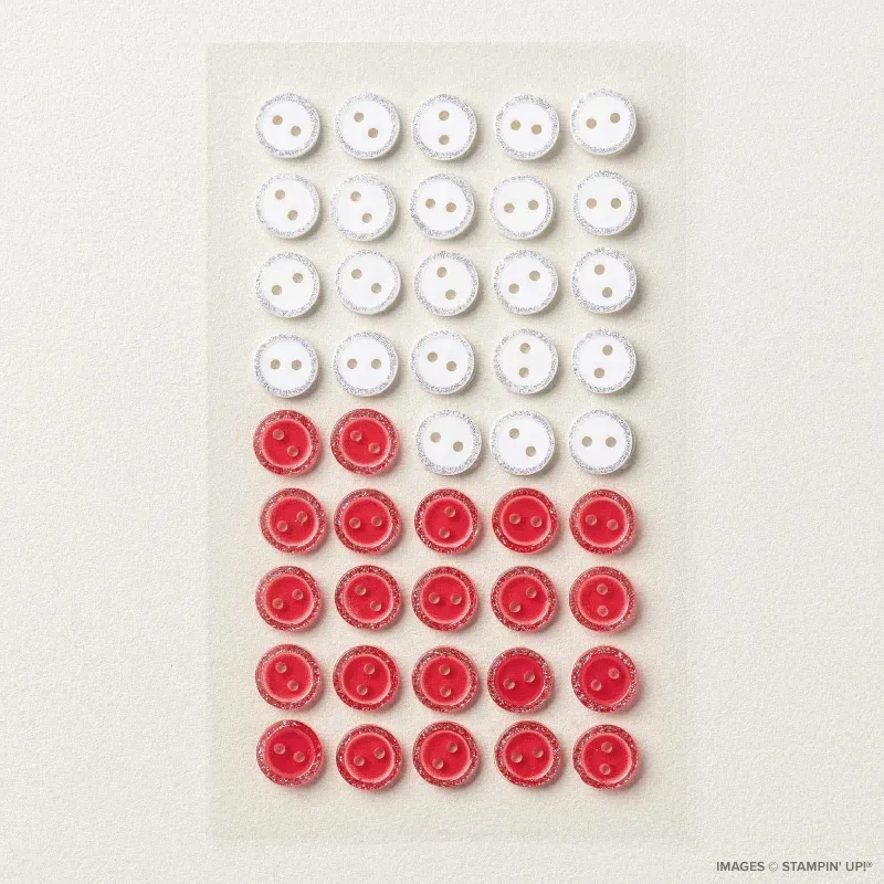 Adhesive-Backed Mini Christmas Buttons