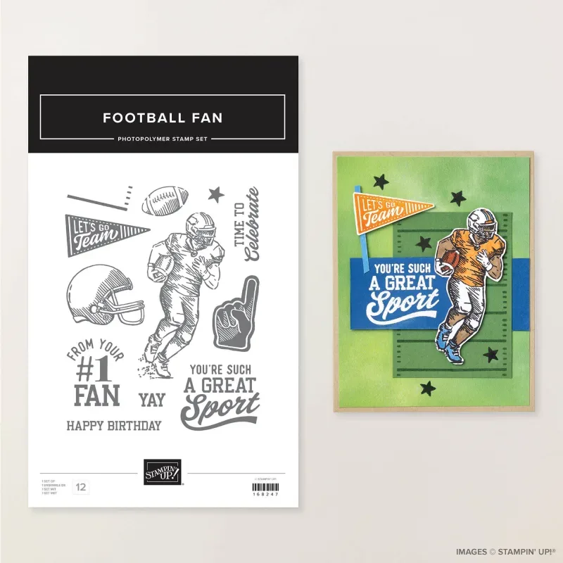 Football Fan Photopolymer Stamp Set (English)