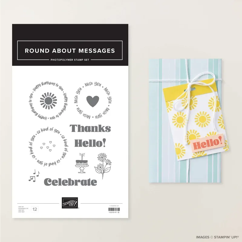 Round About Messages Photopolymer Stamp Set (English)