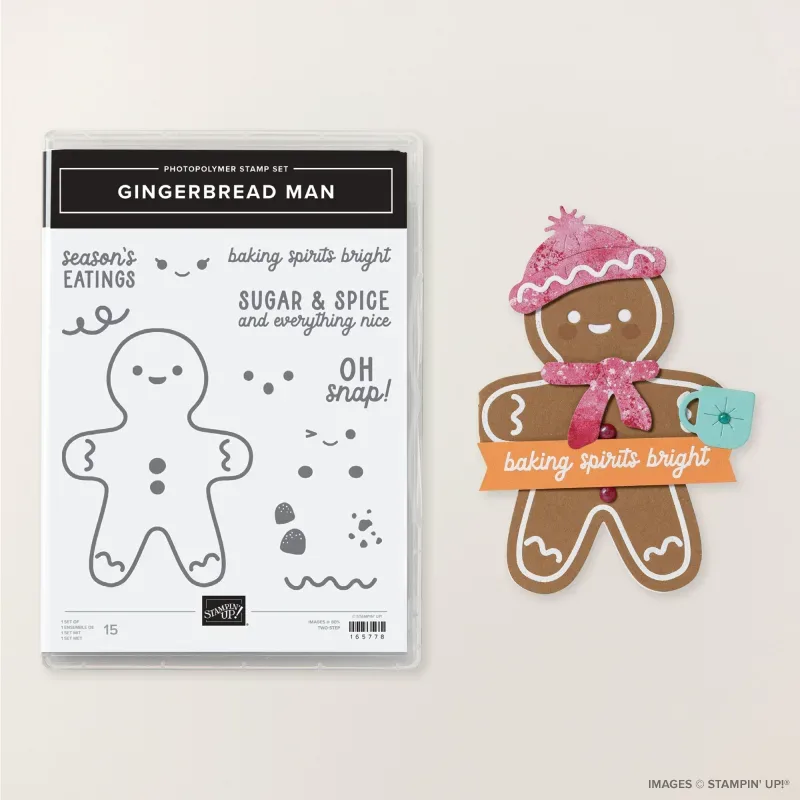 Gingerbread Man Photopolymer Stamp Set (English)